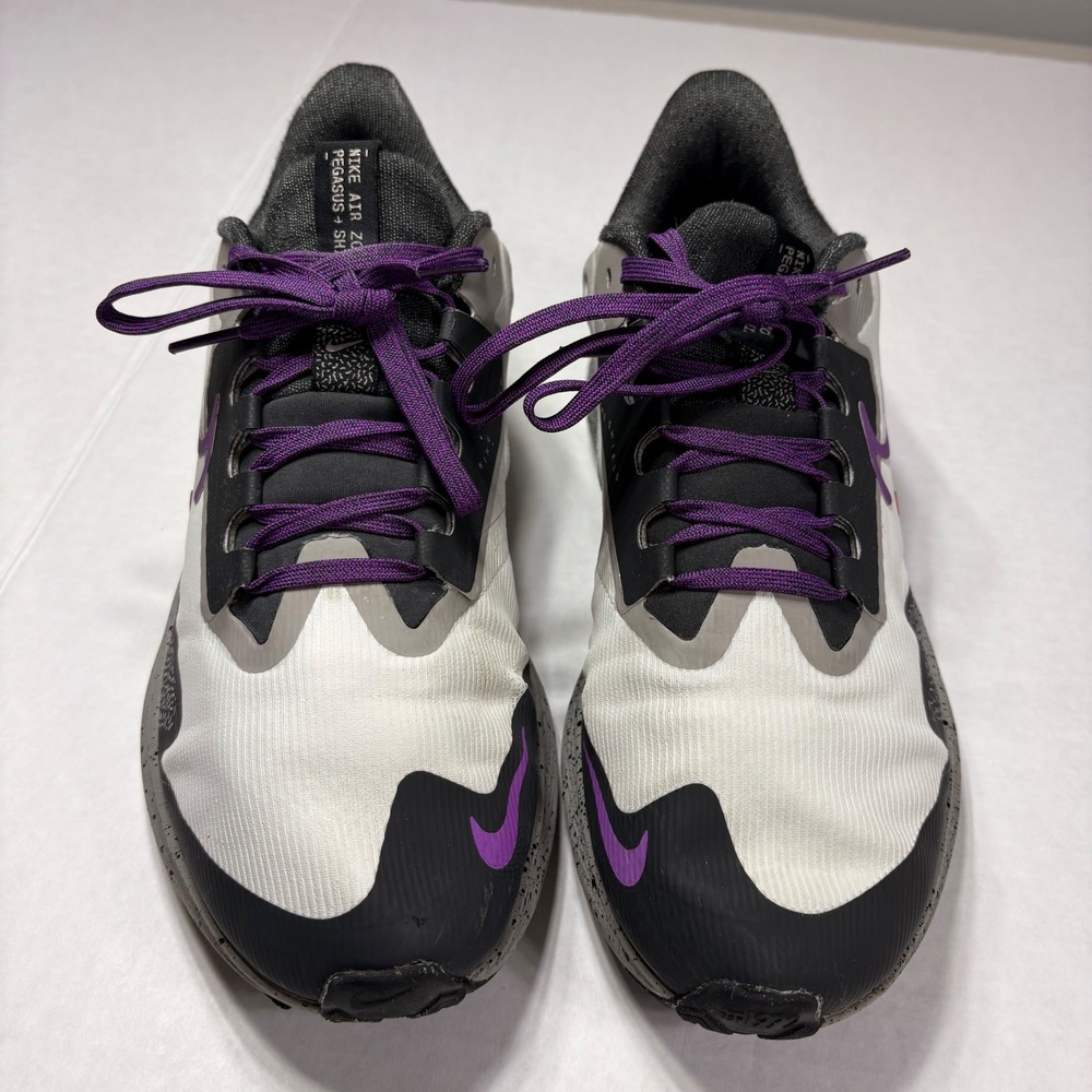 Nike Air Zoom Pegasus 38 Shield women’s 8 White Purple Running Shoes